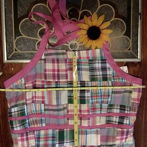 Quilt design halter dress.